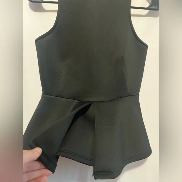 Monteau Black Peplum Top - Picture 4 of 7